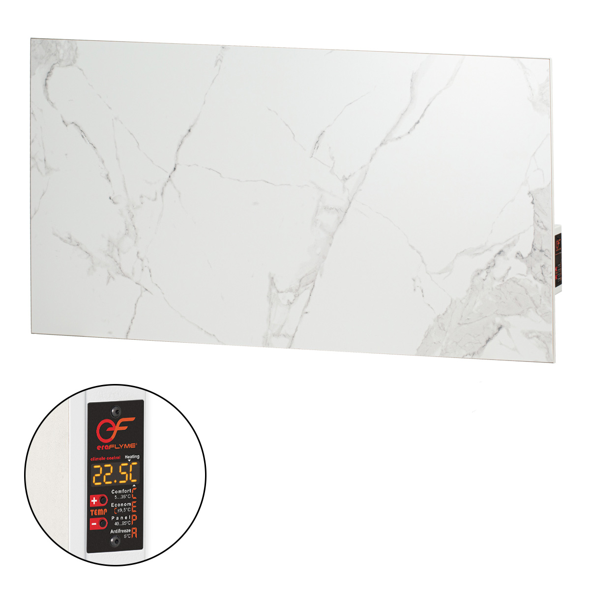 EraFlyme 600PW білий камінь  – на 12 м² 600 Вт купити в Україні ГрієДім GRIEDIM купить в Украине