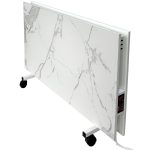 Керамічний обігрівач EraFlyme Двохстороння керамічна панель на роликах  1200PW білий камінь – на 22 м² 1200 Вт купити в Україні ГрієДім GRIEDIM купить в Украине