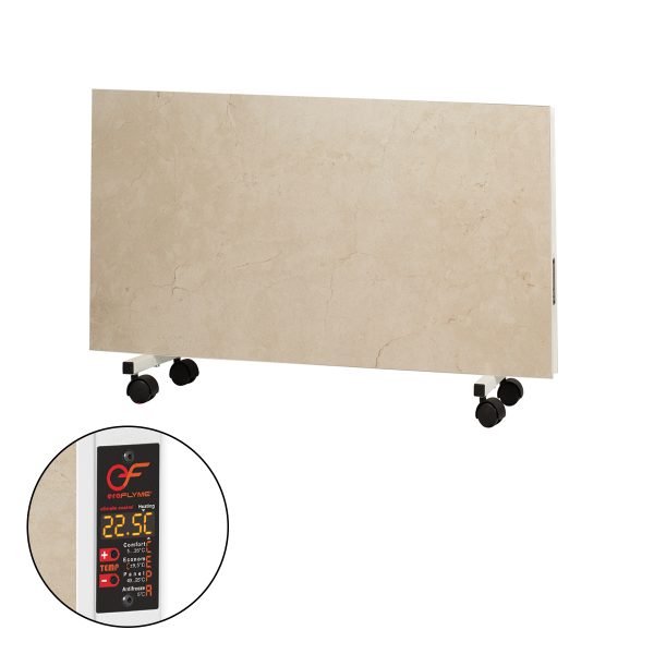 Керамічний обігрівач EraFlyme Двохстороння керамічна панель на роликах  500PW бежева  – на 10 м² 500 Вт купити в Україні ГрієДім GRIEDIM купить в Украине
