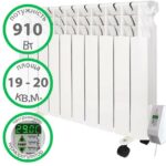 Електрорадіатор Екотепло 910 Вт 10 секцій  з підставкою 20 м² купити в Україні ГрієДім GRIEDIM купить в Украине